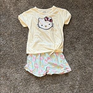 Hello Kitty Cream and Light Pink Pajama Set